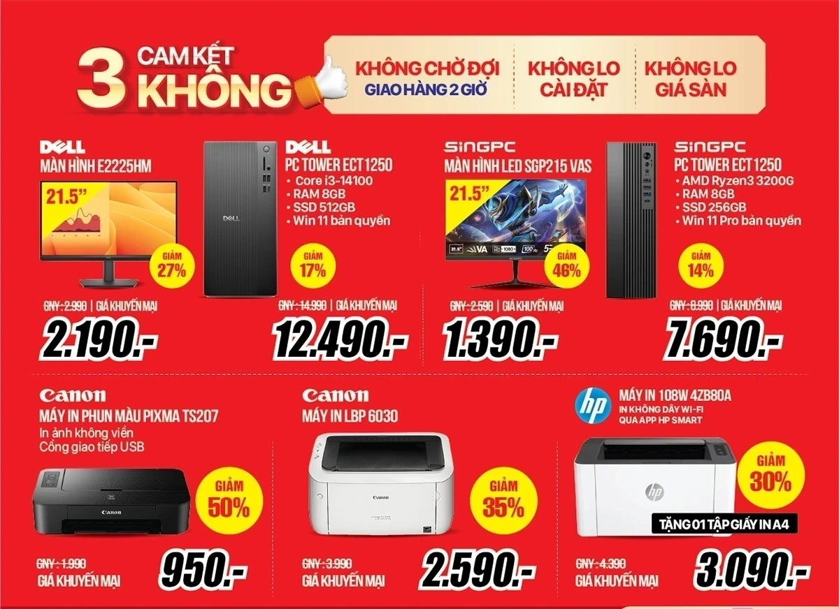 Laptop mua 1 tặng 3 - Thu cũ đổi mới giảm thêm 2 triệu