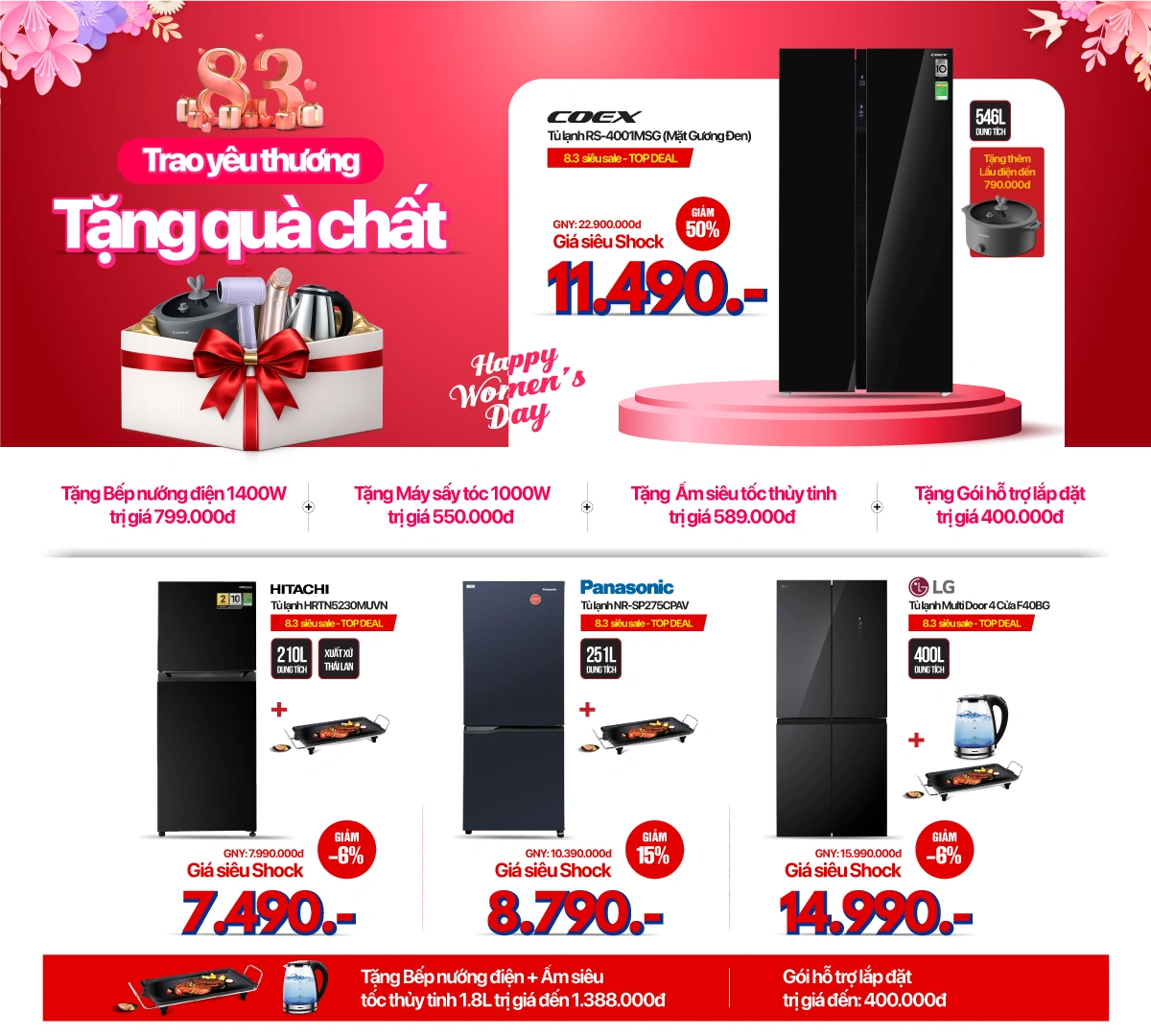 Săn Deal hàng hiệu - Tủ lạnh giảm đến 40%
