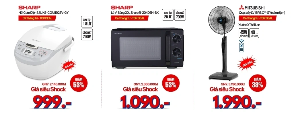 Gia dụng giảm đến 50%, Duy nhất ngày Cá tháng Tư