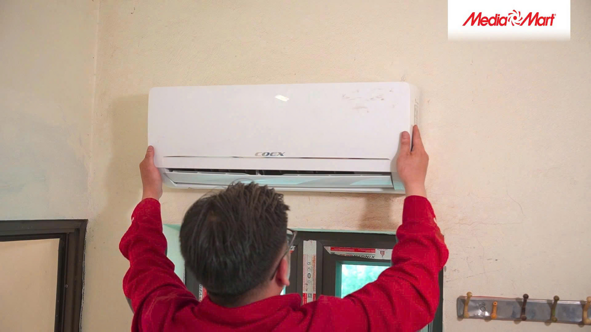 Lắp dàn lạnh lên giá đỡ