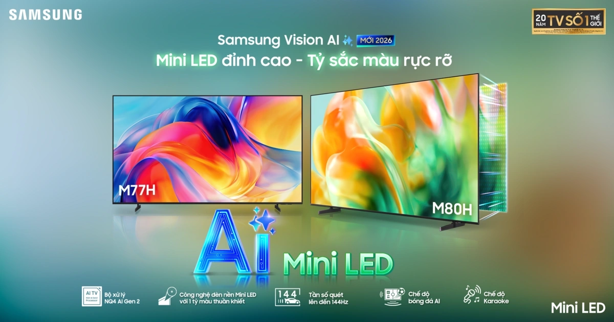 Tái định nghĩa trải nghiệm nghe nhìn cao cấp cùng các dòng Samsung AI TV