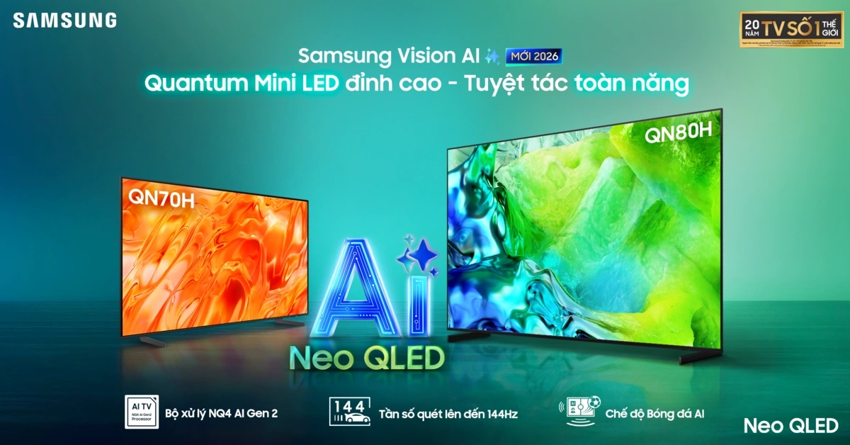 Tái định nghĩa trải nghiệm nghe nhìn cao cấp cùng các dòng Samsung AI TV