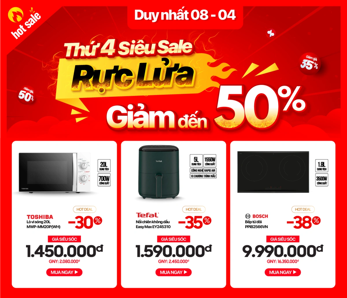 Thiết bị gia dụng chỉ từ 299K, giảm sốc đón hè