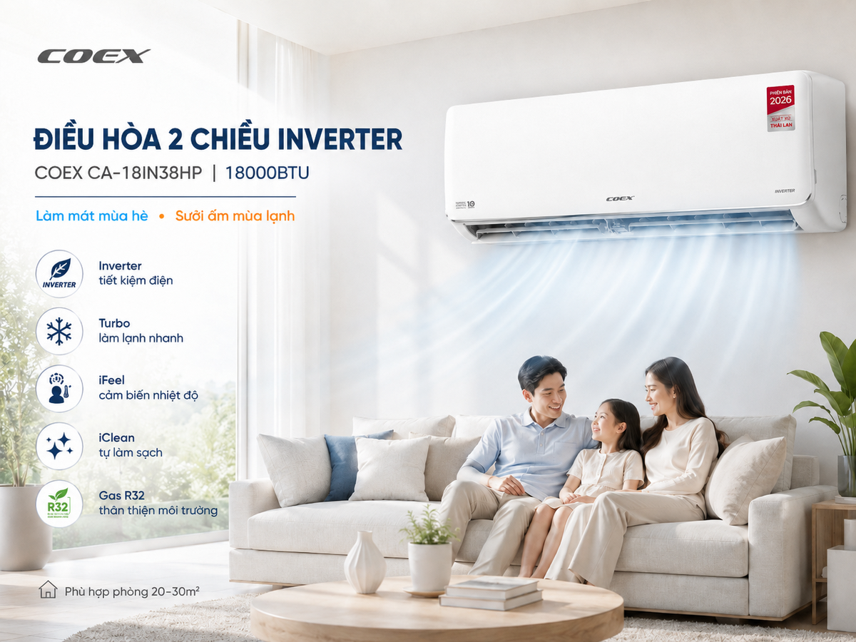 Điều hòa sử dụng linh hoạt suốt 4 mùa