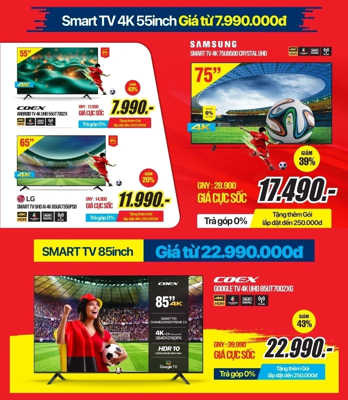 Đón World Cup lớn - Lên đời TV ngay