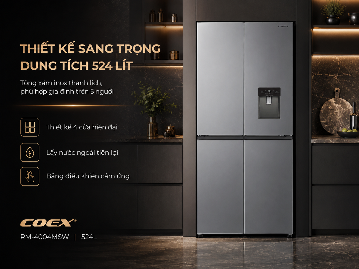Dung tích lớn phù hợp cho gia đình đông người