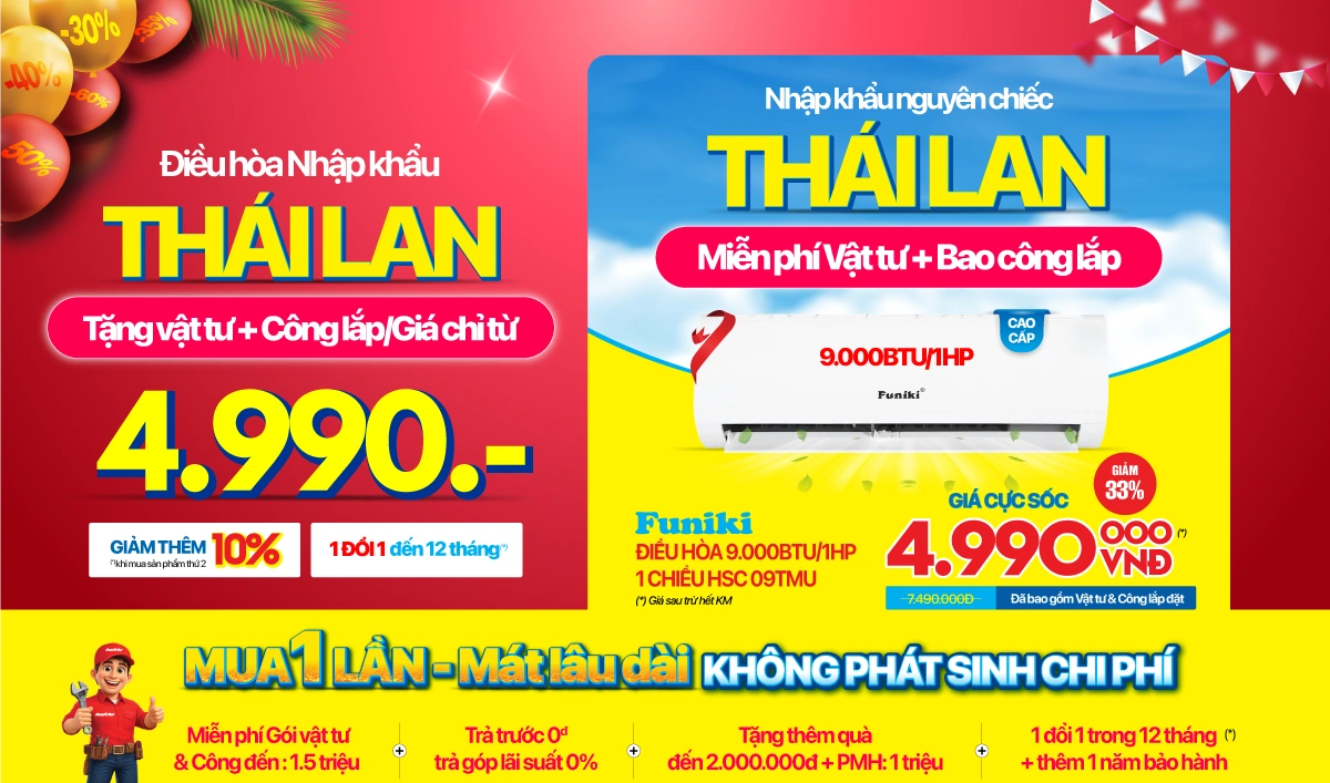 Hè rực rỡ, Điều hòa giảm hết cỡ đến 50%