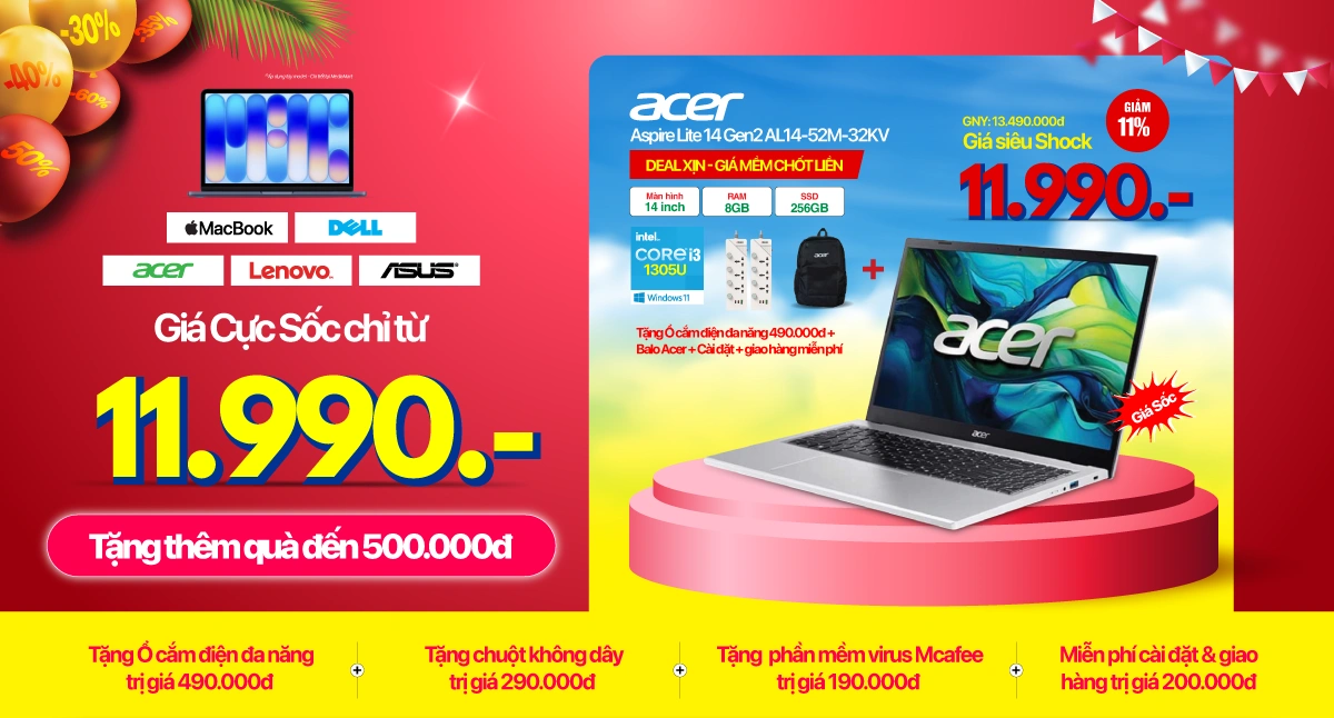 Hè rực rỡ, Laptop - PC giảm hết cỡ đến 4 triệu