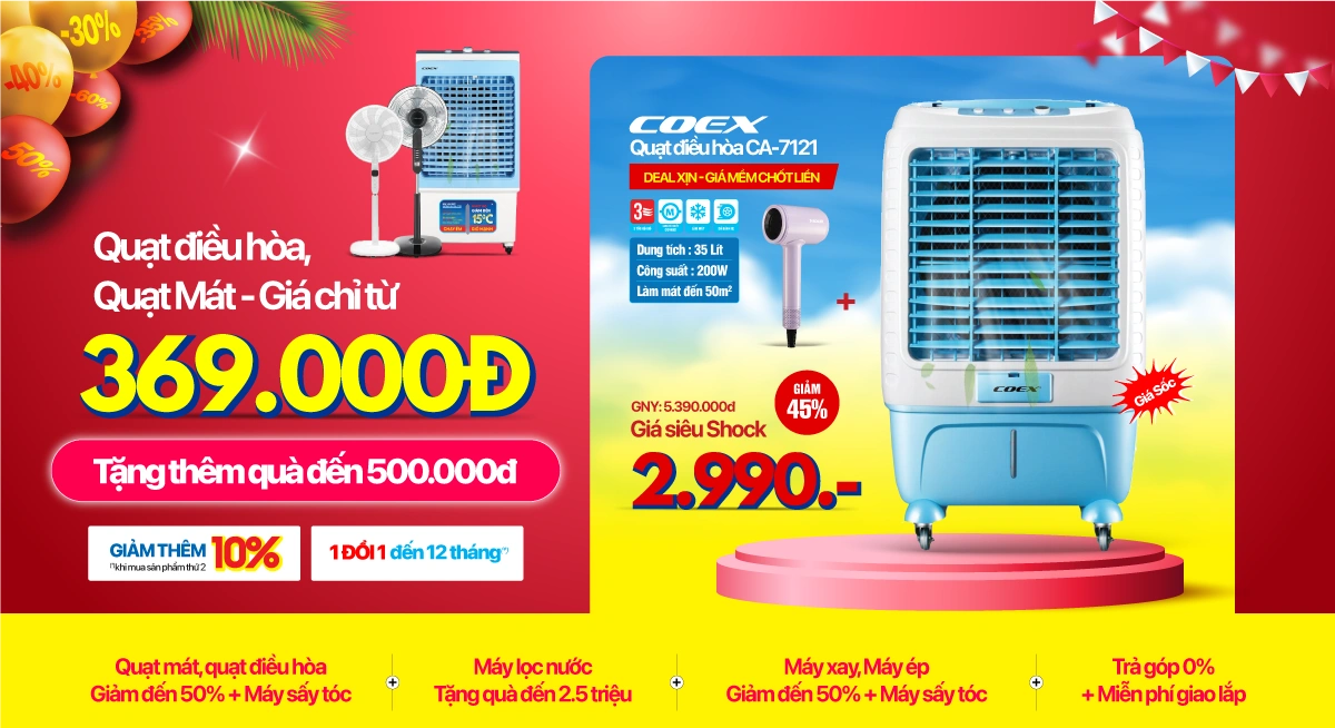 Hè rực rỡ, Quạt điều hòa giảm hết cỡ đến 50%