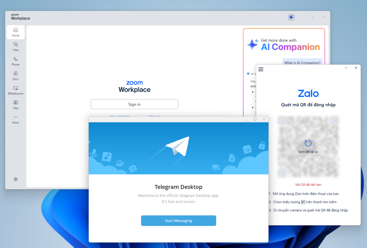 Laptop Snapdragon có dùng được Zalo, WhatsApp, Telegram không?