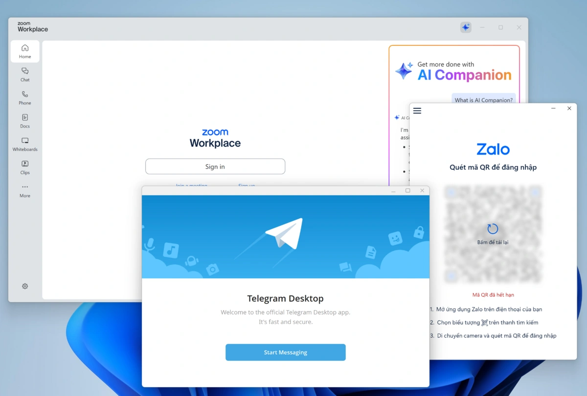 Laptop Snapdragon có dùng được Zalo, WhatsApp, Telegram không?