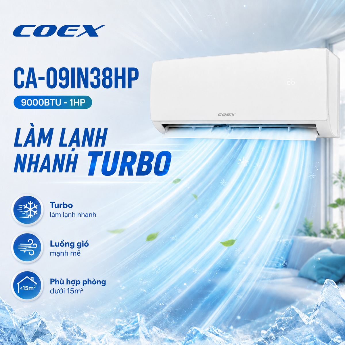 Thiết kế hiện đại, trang nhã, khả năng làm mát nhanh, đồng đều