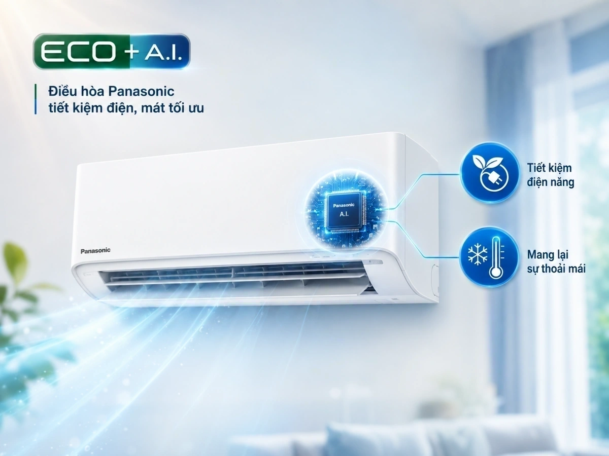 Tối ưu hiệu suất năng lượng nhờ công nghệ Inverter và Eco AI