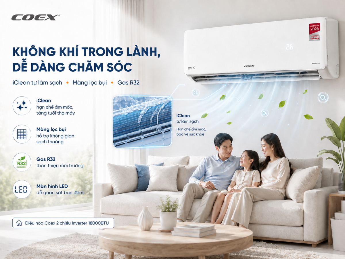 Tự vệ sinh dàn lạnh, kéo dài tuổi thọ thiết bị