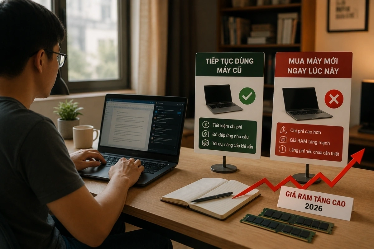 Chọn laptop như thế nào trong bối cảnh giá RAM tăng?