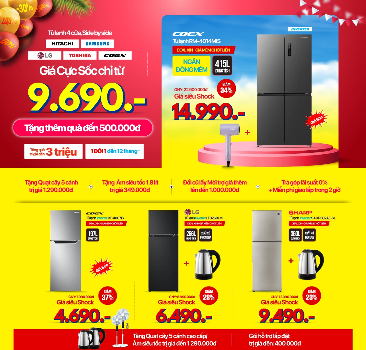 Hè rực rỡ - Tủ lạnh giảm sốc đến 50%,