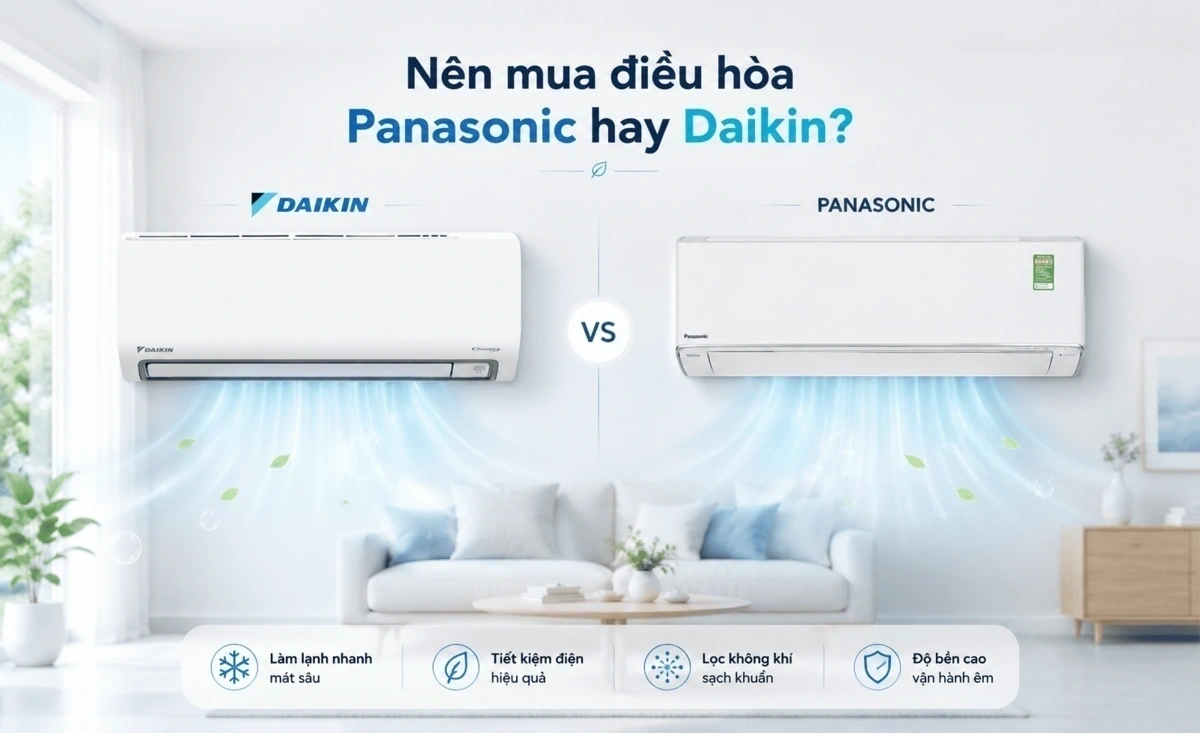 Nên mua điều hòa Panasonic hay Daikin?