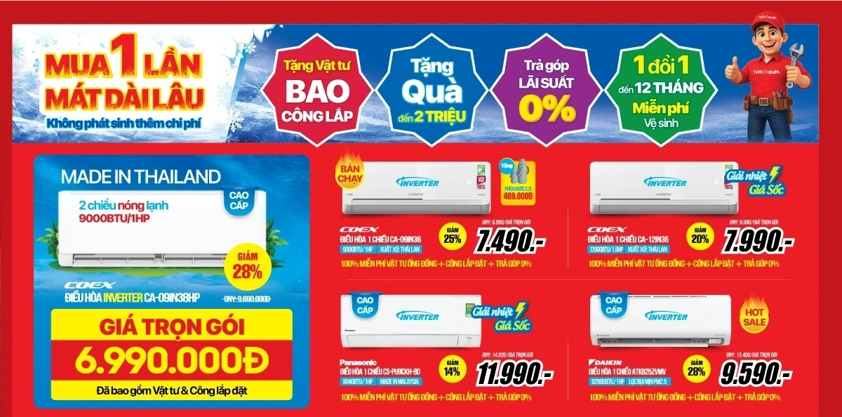 Siêu tiệc World Cup - Điều hòa giảm đến 50%