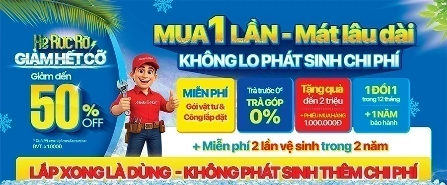 BẢNG BÁO GIÁ VẬT TƯ & CÔNG LẮP ĐẶT ĐIỀU HÒA