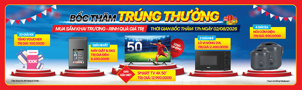 Bốc thăm trúng thưởng khai trương MediaMart Bắc Quang và MediaMart Điện Biên Phủ