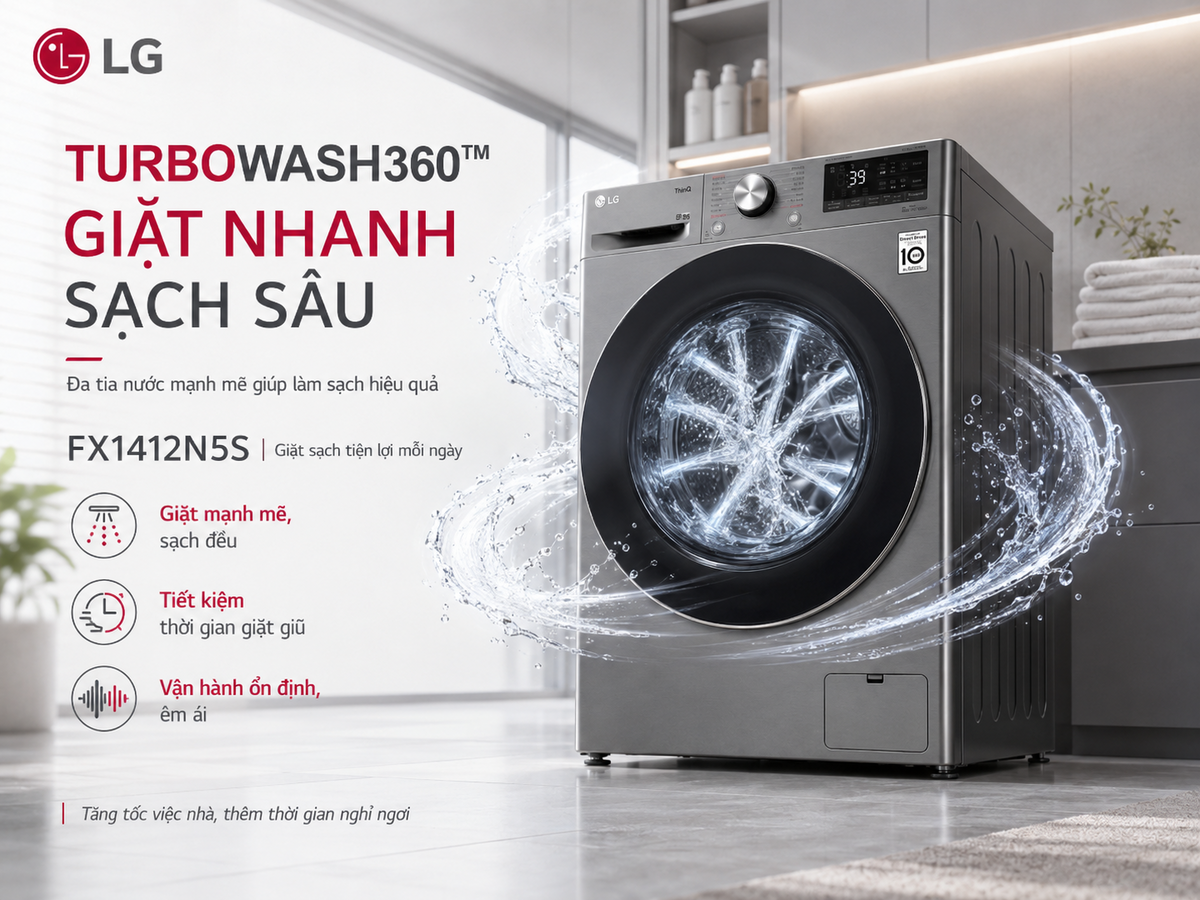 Công nghệ giặt thông minh, bảo vệ sợi vải