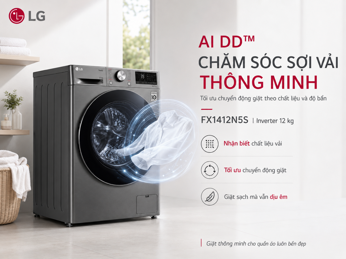 Công nghệ giặt thông minh, bảo vệ sợi vải