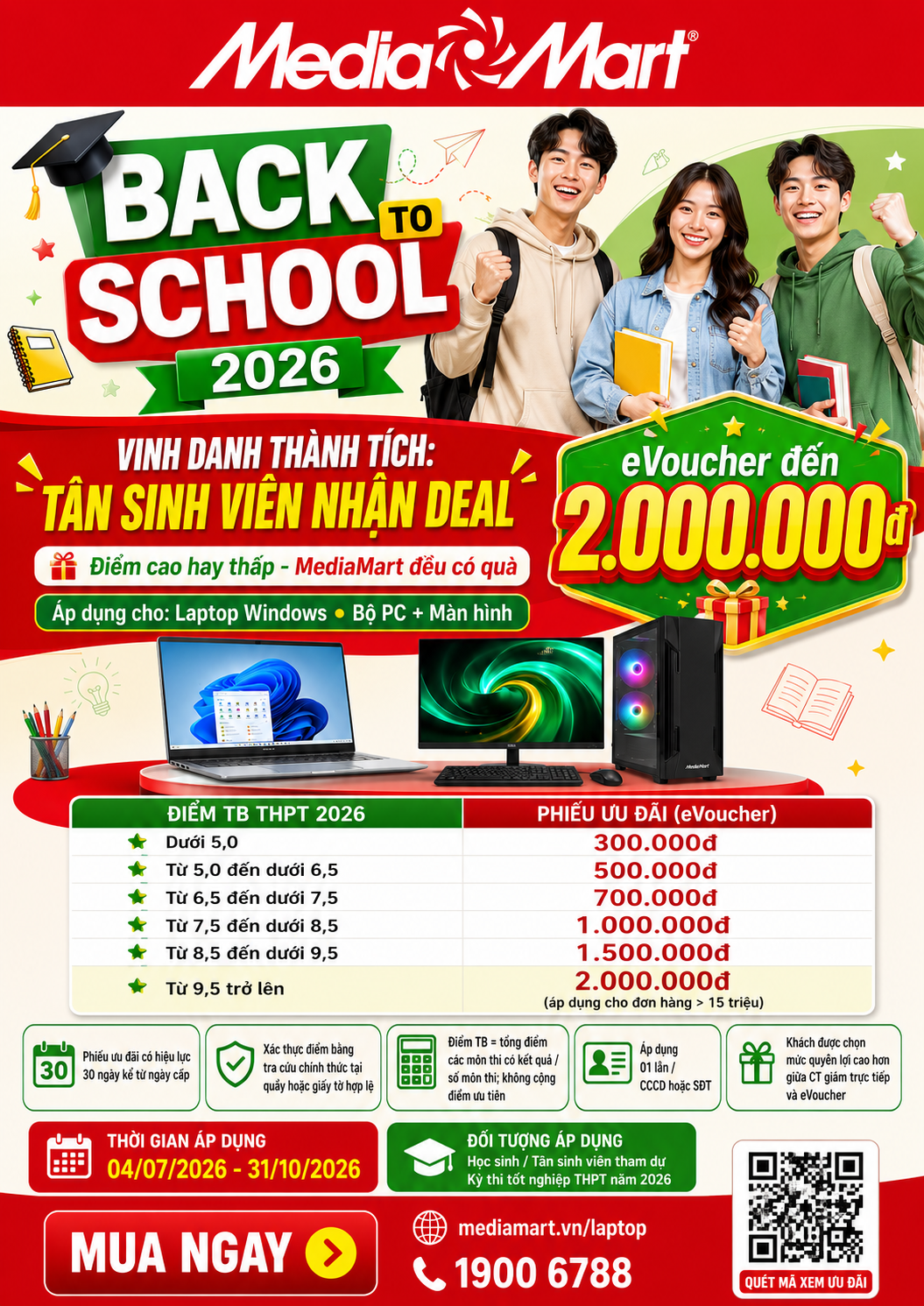 Điểm cao hay thấp - MediaMart đều có quà