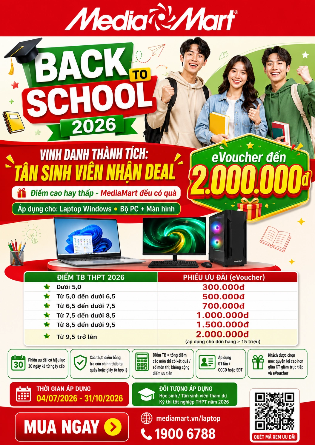 Điểm cao hay thấp - MediaMart đều có quà