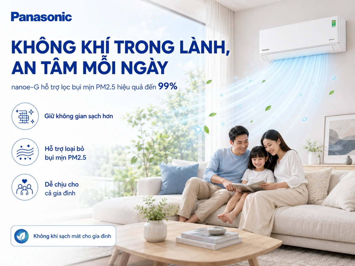 Điều hòa Panasonic 1 chiều Inverter 17.700BTU CS-PU18CKH-8D - Mát sâu cho phòng rộng