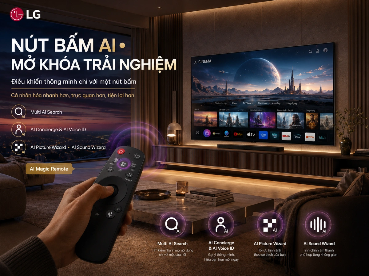 Hệ điều hành webOS 26, hỗ trợ tìm kiếm bằng giọng nói tiếng Việt