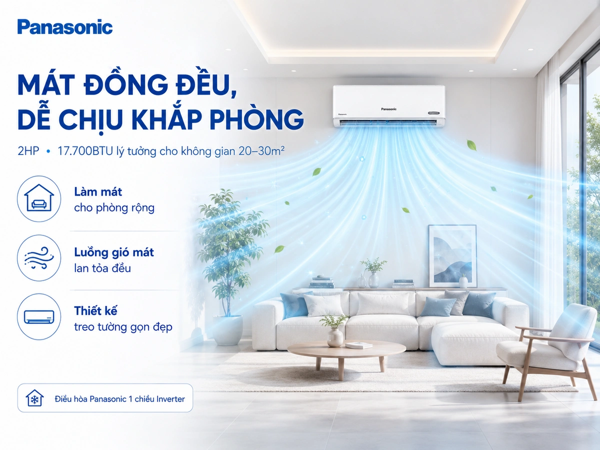 Luồng gió lớn, lan tỏa đồng đều