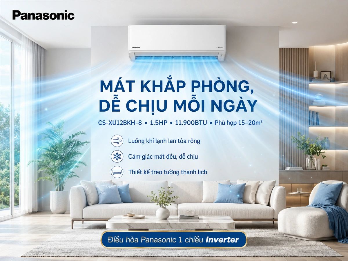 Tone trắng hoài hòa với nhiều không gian sử dụng, làm lạnh nhanh, ổn định, tiết kiệm điện