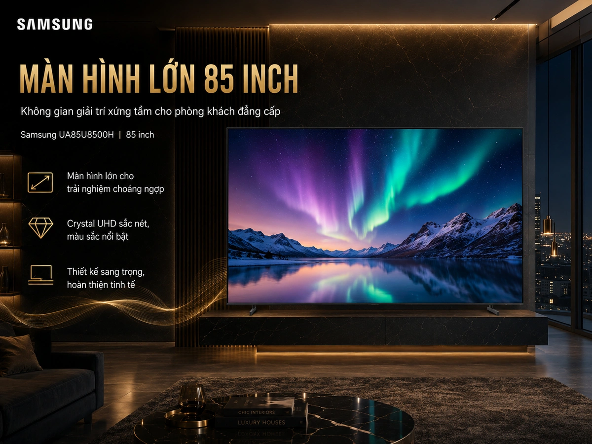 Trải nghiệm xem cực đã trên màn hình lớn