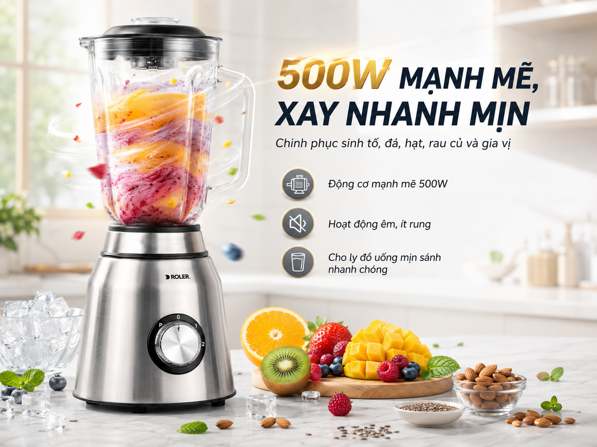 Xay nhanh chóng, nhuyễn mịn tức thì