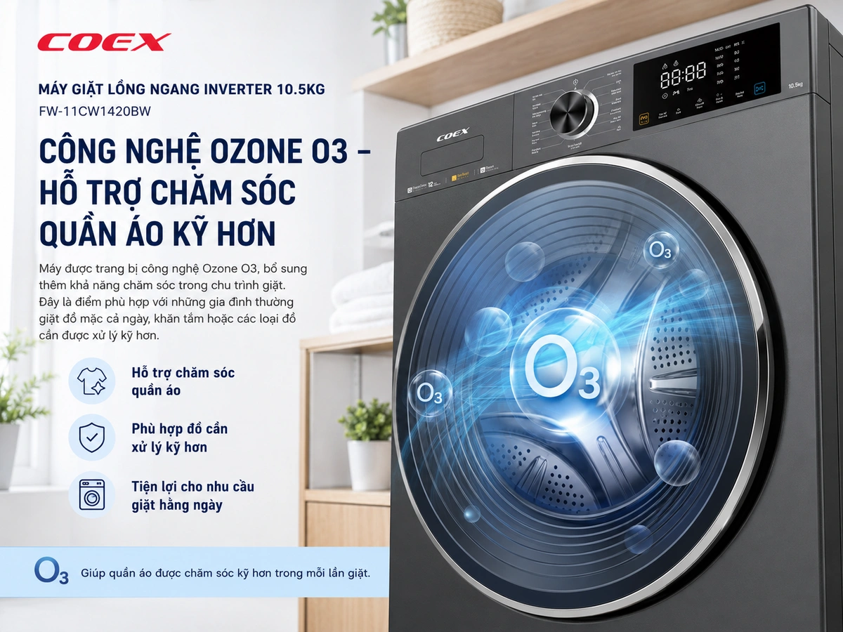 Công nghệ giặt thông minh, nhiều tiện ích đi kèm khi sử dụng