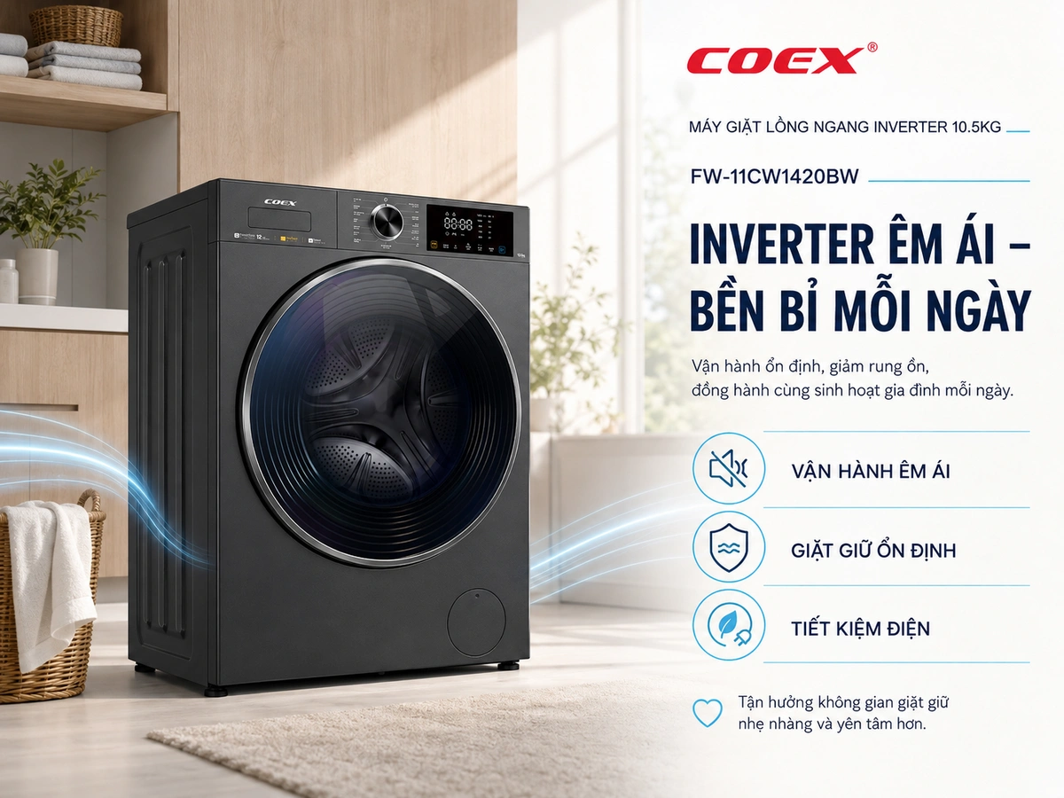 Công nghệ giặt thông minh, nhiều tiện ích đi kèm khi sử dụng