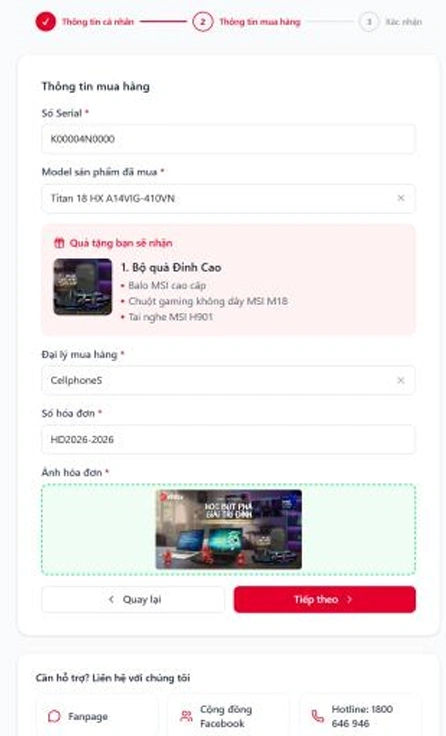 Quy cách & Phương thức nhận quà
