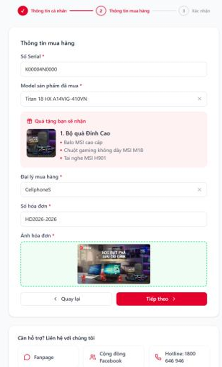 Quy cách & Phương thức nhận quà