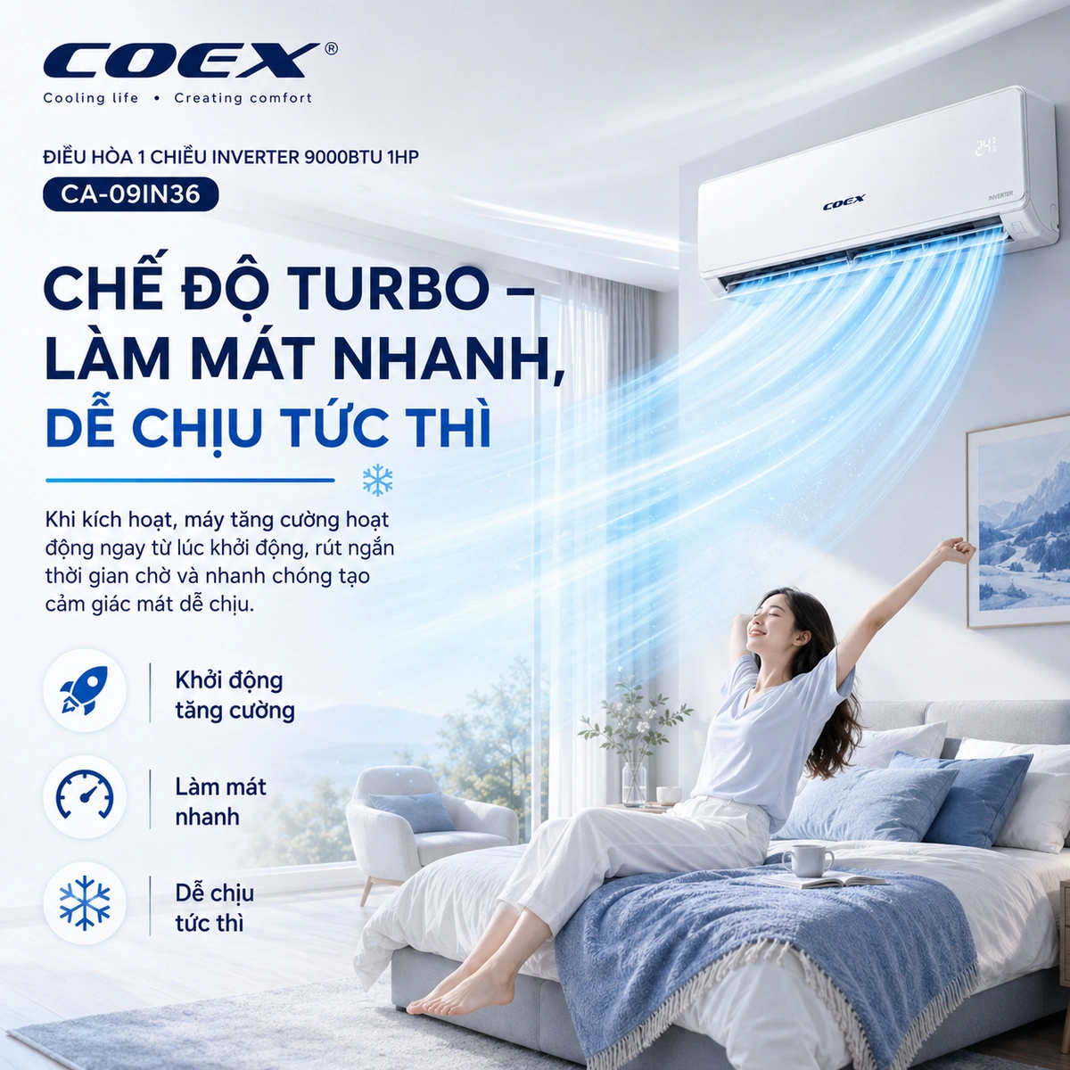 Thiết kế nhỏ gọn, làm mát dễ chịu