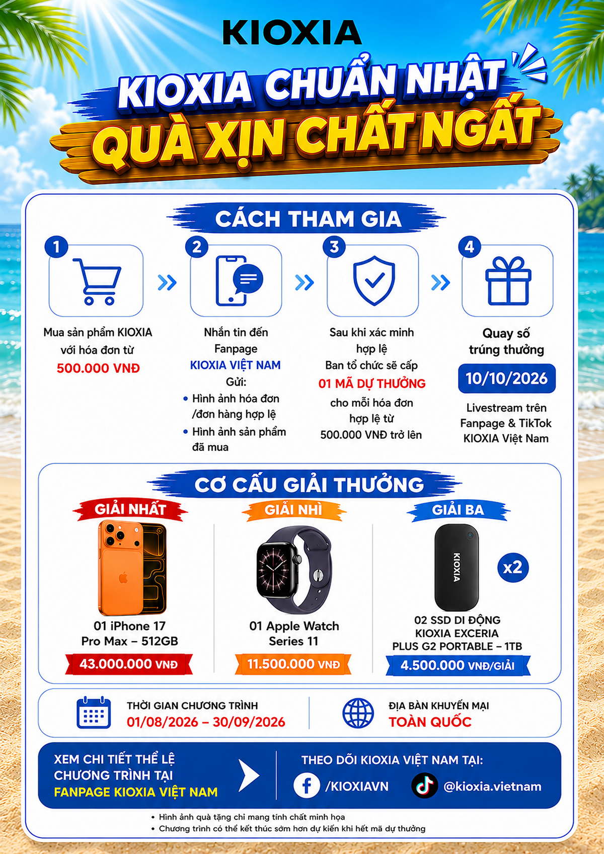 Thời gian, phạm vi khuyến mại