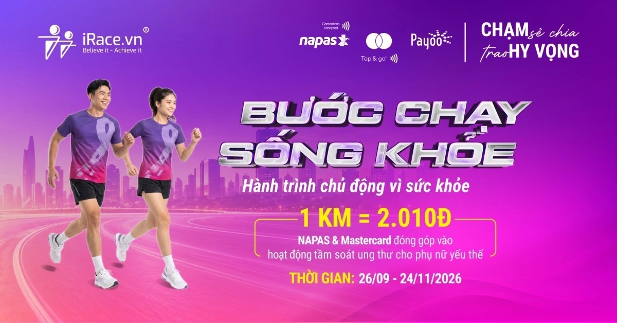 “Chạm sẻ chia, Trao hy vọng 2026” -  giải chạy trực tuyến “Bước Chạy Sống Khỏe” 