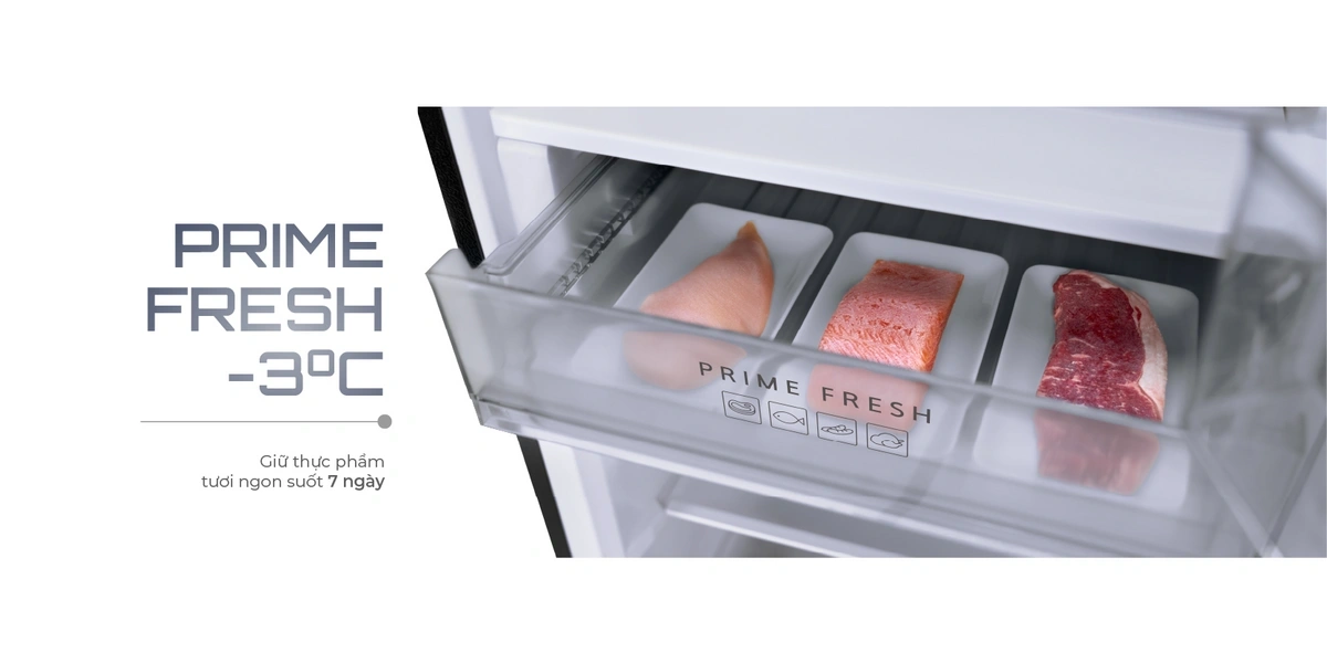Ngăn đông mềm Prime Fresh trên tủ lạnh Panasonic 2 cánh ngăn đá dưới 2026
