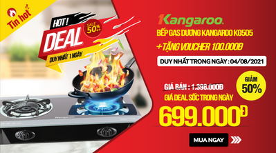 Bếp gas dương Kangaroo KG505: Nấu nhanh hơn, món ăn hơn