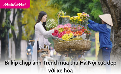 Bí kíp chụp ảnh Trend mùa thu Hà Nội cực đẹp với xe hoa