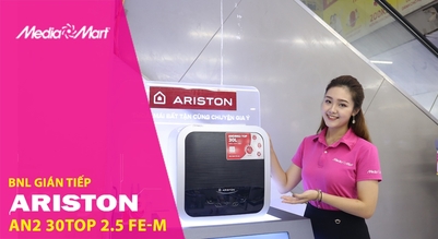 Bình nóng lạnh gián tiếp Ariston AN2 30TOP 2.5 FE-MT 30 Lít: Siêu bền