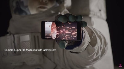 Chán ở trái đất, nhà mạng Mỹ mang bộ đôi Galaxy S9, S9+ lên cung trăng mở hộp và dùng thử camera