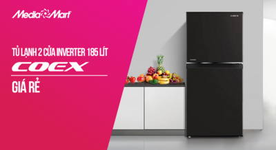 Chọn tủ lạnh giá rẻ, chọn Coex Inverter 185 Lít RT-4002BS