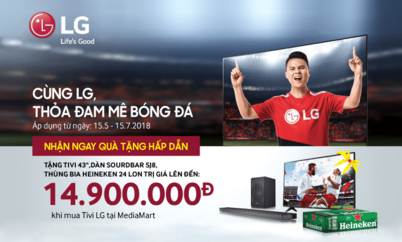 Đến Mediamart mua LG – Trúng Smart TV LG 55” – Thỏa đam mê bóng đá