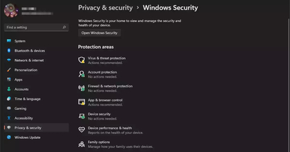 Hướng dẫn cách khắc phục lỗi không truy cập được Windows Security trên Windows 11