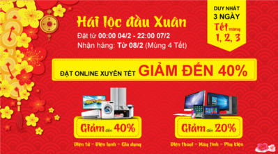 LỊCH PHỤC VỤ TẾT ÂM LỊCH 2019<BR>ĐẶT HÀNG ONLINE XUYÊN TẾT GIẢM ĐẾN 40%